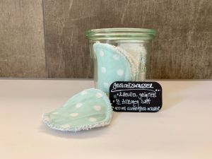 Abschminkpad - hellgrün gepunktet