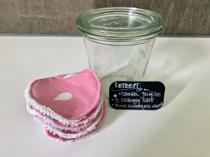 Abschminkpad - rosa Tropfen